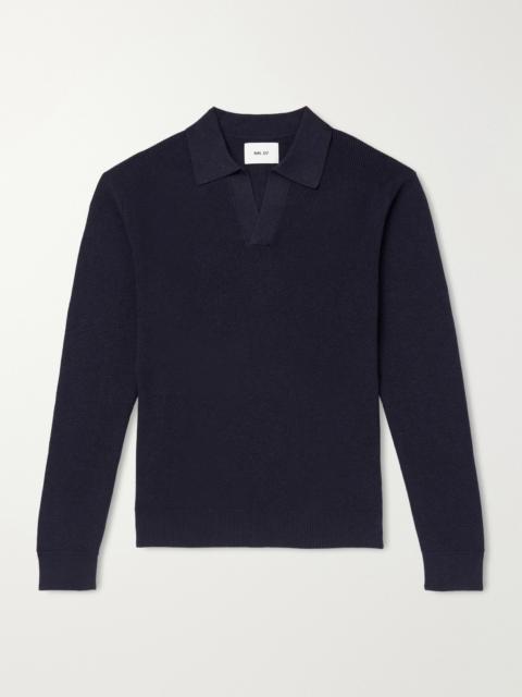 NN07 Hope Rib 60060 Organic Cotton and Cashmere-Blend Polo Shirt