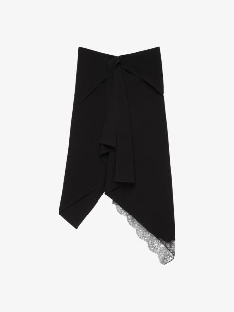Givenchy ASYMMETRICAL SKIRT IN CREPE IN LACE