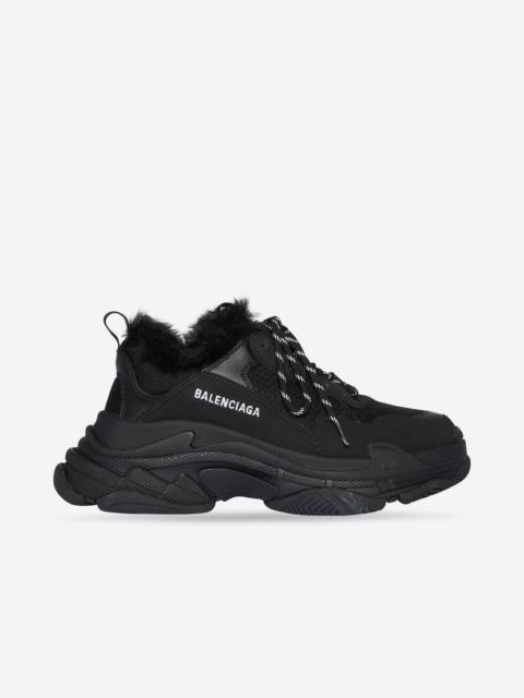 Men's Triple S Sneaker Fake Fur in Black