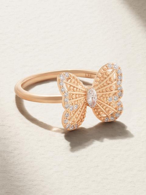 De Beers Portraits Of Nature Butterfly 18-karat Rose Gold Diamond Ring