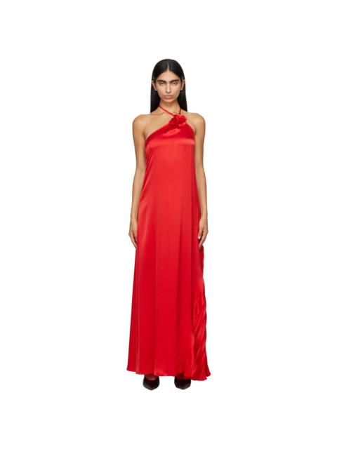 KIKA VARGAS Red Marsha Maxi Dress