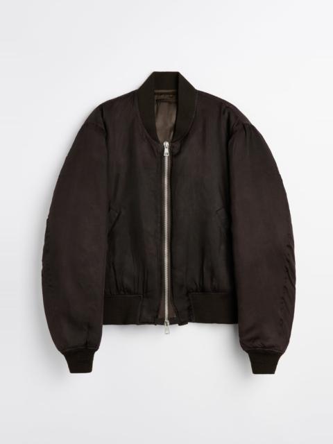 Our Legacy Bomber Root Brown Wax Dipped Cupro