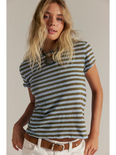 FREE PEOPLE We The Free Nora Striped Linen Tee