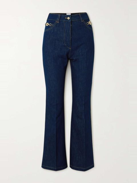 PATOU Cropped high-rise straight-leg jeans