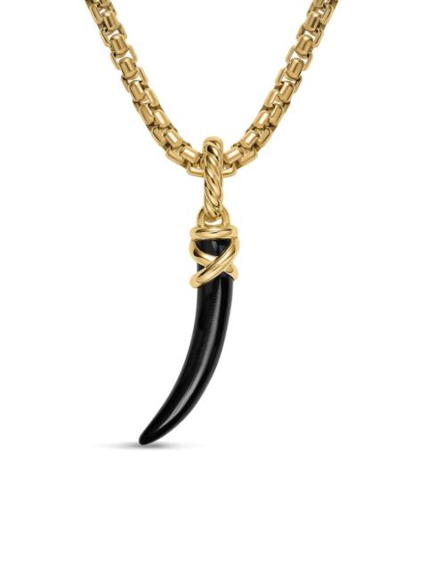 DAVID YURMAN Women's Petite Tusk Amulet in 18K Yellow Gold - Black Onyx