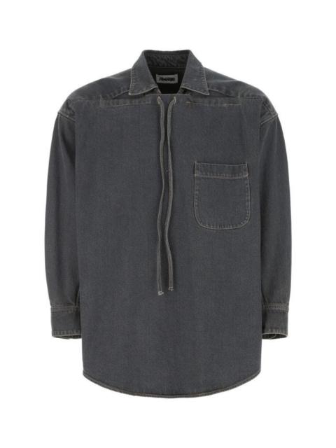 MAGLIANO Grey denim oversize Genet Work shirt