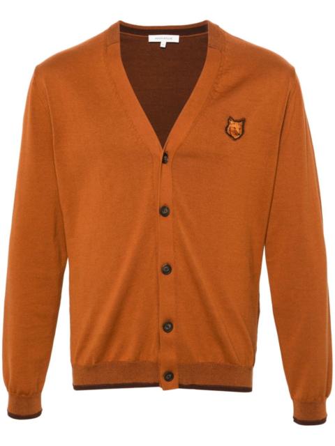 Maison Kitsuné logo-patch cotton cardigan