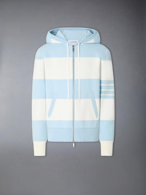 Thom Browne HECTOR 4-BAR RUGBY ZIP UP HOODIE