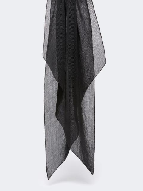 Max Mara NOME Pleated cashmere and silk stole - BLACK