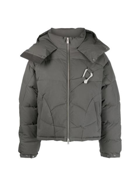 Abstract quilted down jacket
