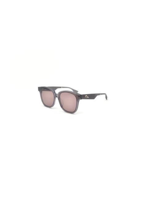 EVISU BLACK-TONE D-FRAME ACETATE SUNGLASSES