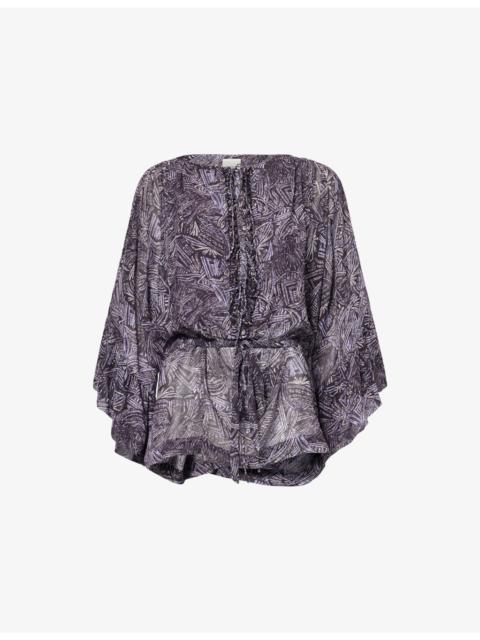 Isabel Marant Tekia Printed Silk top