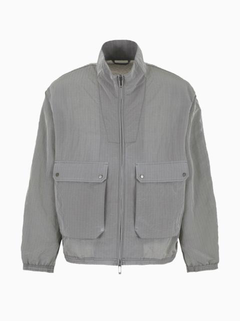 Light nylon seersucker blouson