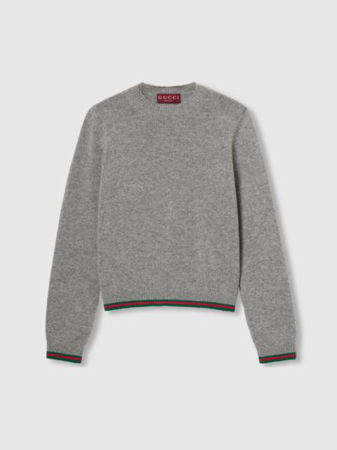 GUCCI Fine cashmere top with Web