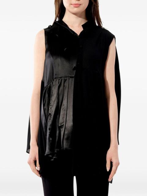 BALENCIAGA pleated sleeveless blouse