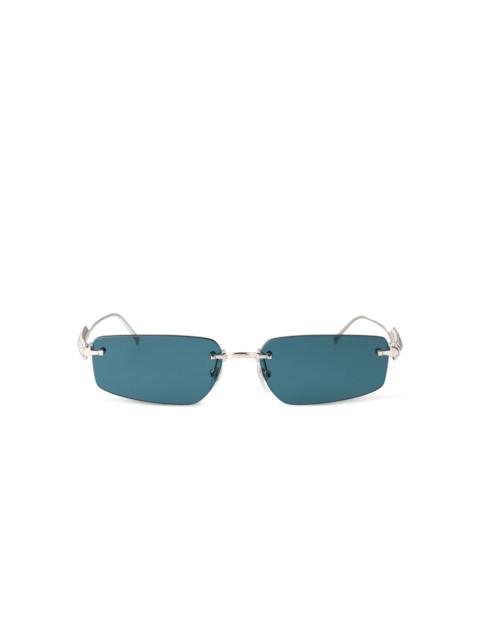 Cartier studded rectangle-frame sunglasses