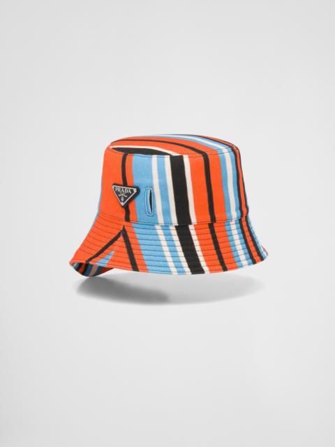 Prada Printed drill bucket hat