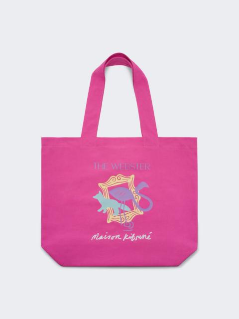 Maison Kitsuné X The Webster Tote Bag Flamingo Pink