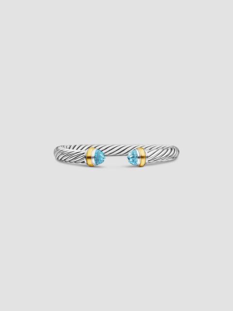 DAVID YURMAN Women's Classic Cable Bracelet in Sterling Silver - Blue Topaz