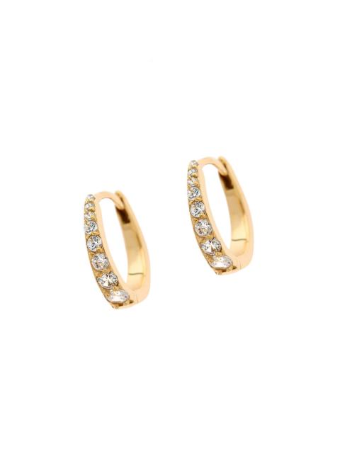 MELISSA ODABASH GOLD GRADUATED CRYSTAL HOOP EARRINGS