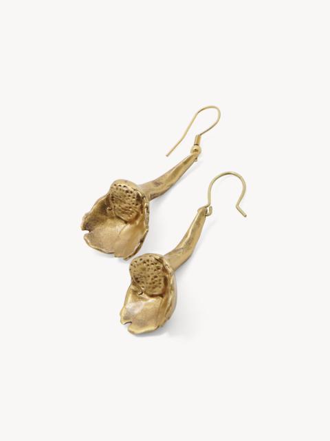 The Row Flower Earring in Brass