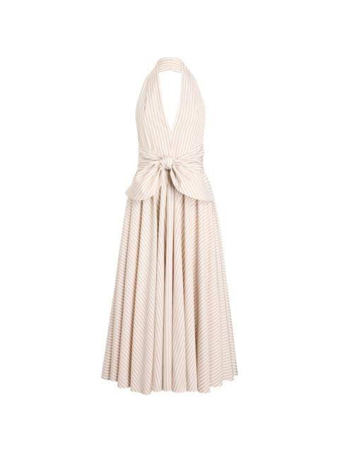 PATOU halterneck knot midi dress