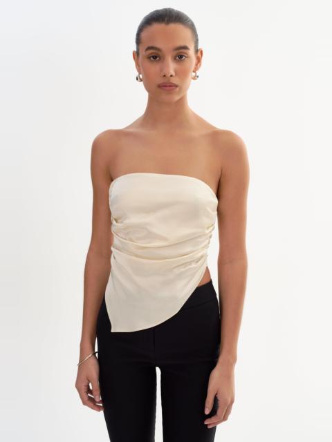 LAMARQUE BAILA | Asymmetric Satin Scarf Top
