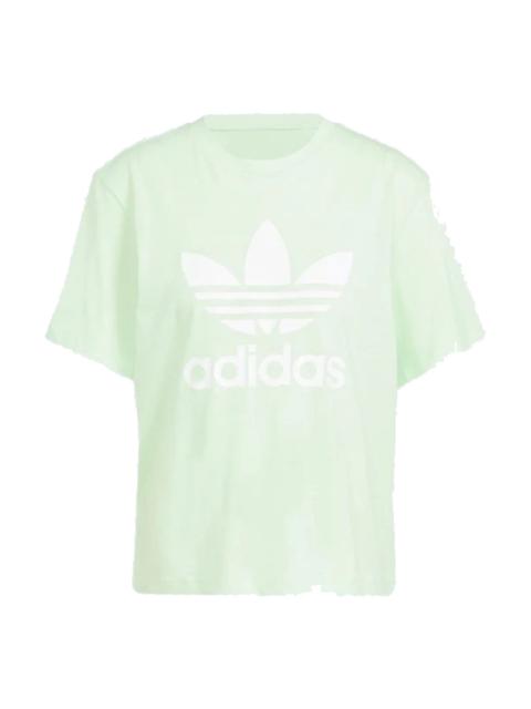 adidas (WMNS) adidas Adicolor Trefoil Boxy 티셔츠 '녹색' IN8436