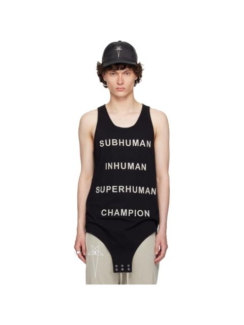 Rick Owens Black Champion Edition Basketball Tank Top