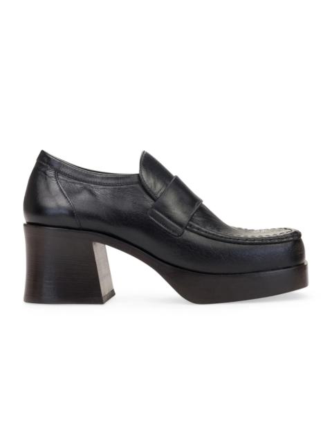 Marni Marni Pierced Moccasin Shoe Black