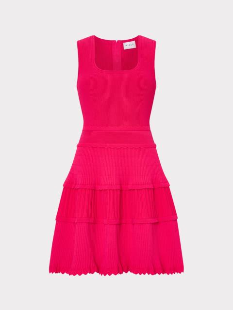 MILLY Suri Scallop Mini Dress