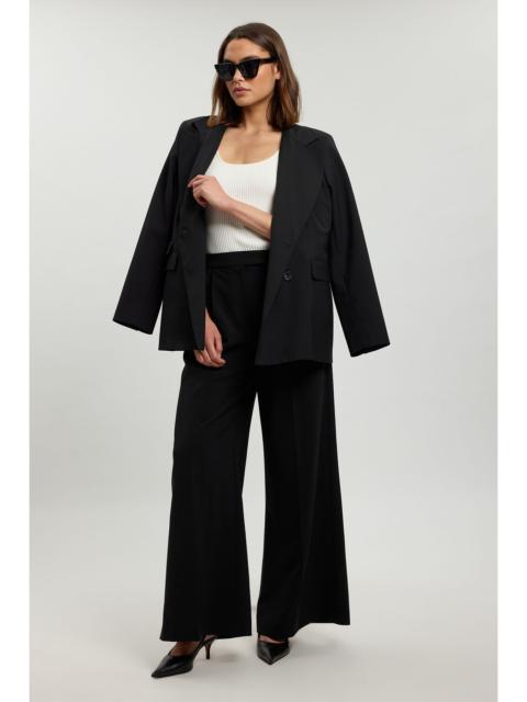 KAREN MILLEN Compact Viscose Tailored Wide Leg Trouser