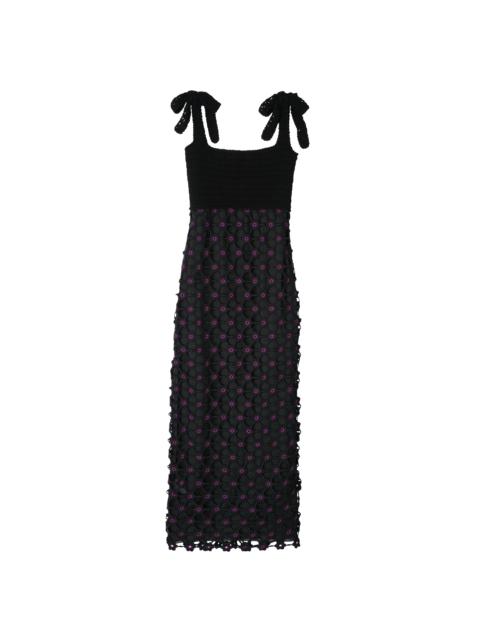 Longchamp Dress Black - Macramé crochet