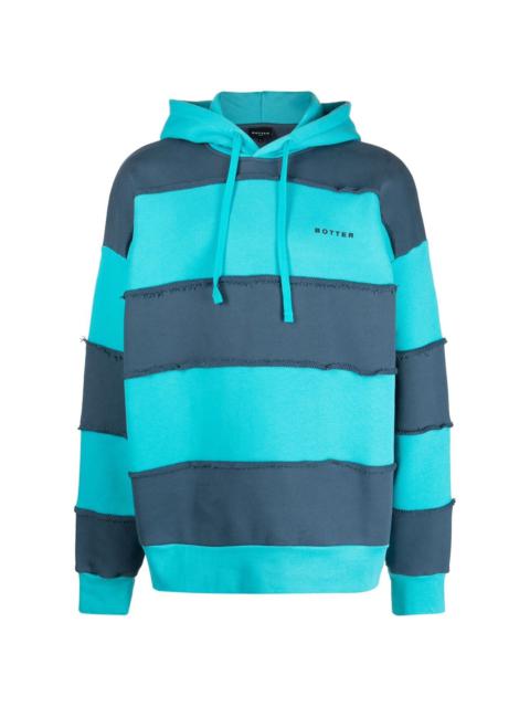 BOTTER stripe-panelled organic cotton hoodie