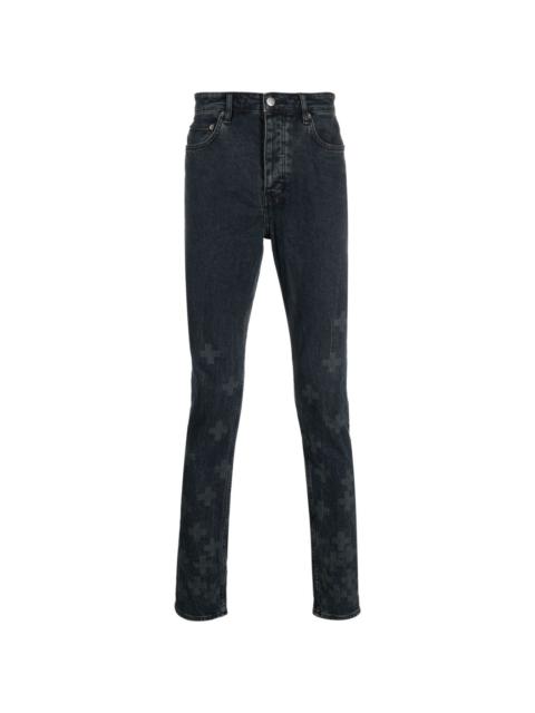 logo-print slim-fit jeans