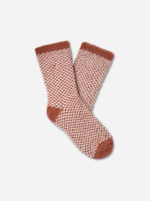 UGG ® Men's Brevin 3/4 Crew in Autumn Sepia/Vanille Check