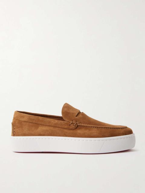 Christian Louboutin Paqueboat Suede Penny Loafers