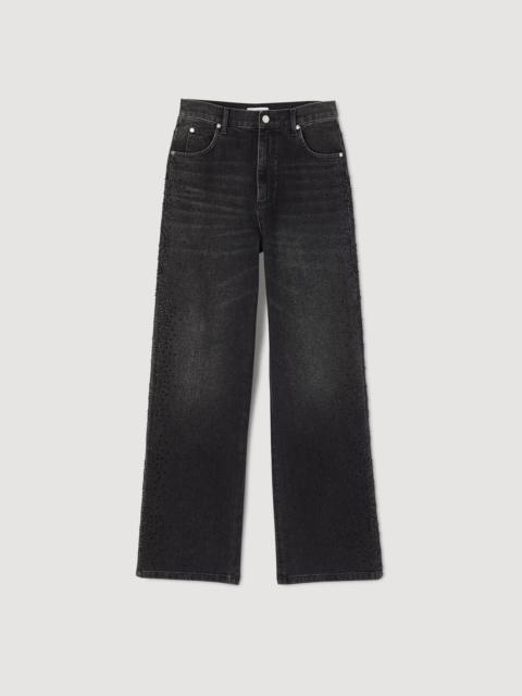 Sandro STRAIGHT-LEG FADED JEANS