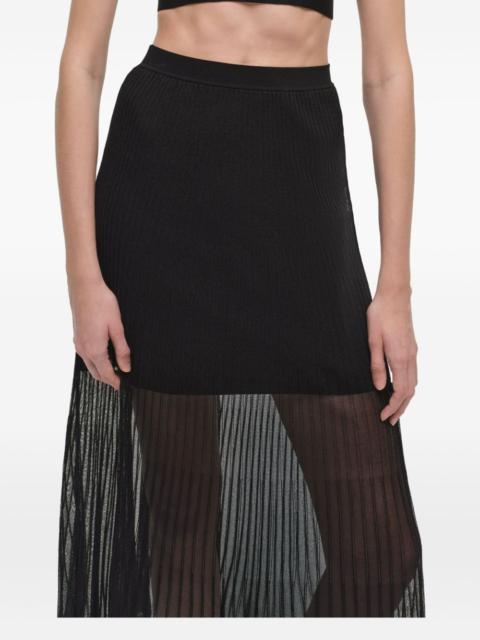 SIMKHAI Gennie pleated-knit maxi skirt