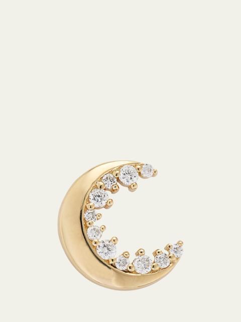 SYDNEY EVAN 14k Gold Cocktail Crescent Moon Stud
