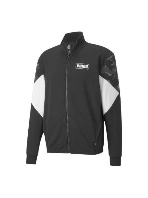 PUMA Rebel Camo Full-Zip Jacket 'Black White' 599050-01
