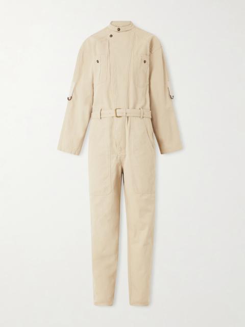 Isabel Marant Étoile Nessime Belted Cotton And Linen-blend Jumpsuit