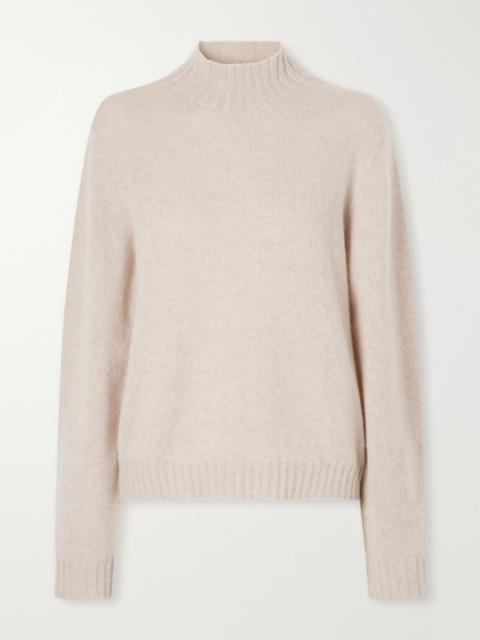 The Row Kensigton cashmere turtleneck sweater Taupe