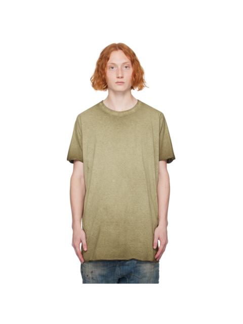 Boris Bidjan Saberi Khaki Taped Seams T-Shirt