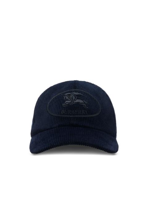 Burberry knight-stamp corduroy baseball hat