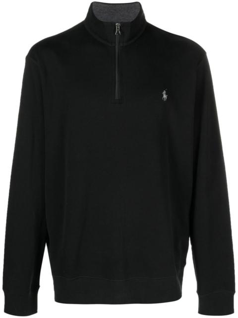 Polo Ralph Lauren logo patch half-zip pullover