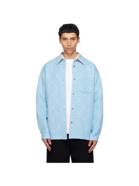CASABLANCA Blue Double Faced Overshirt