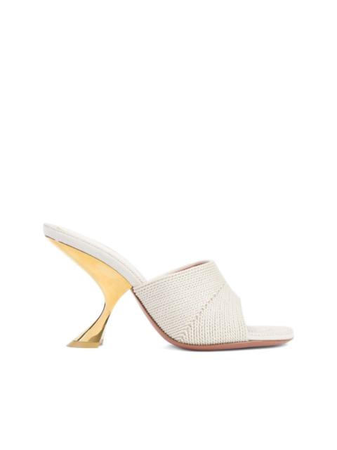 Amina Muaddi 90mm leather heeled sandals