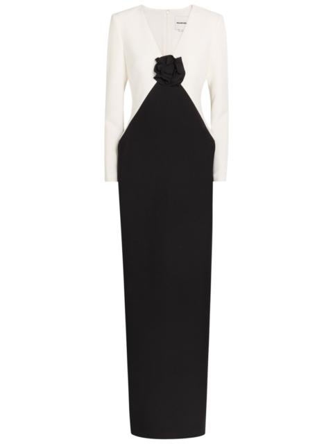ROLAND MOURET Roland Mouret Colour-blocked Crepe Maxi Dress