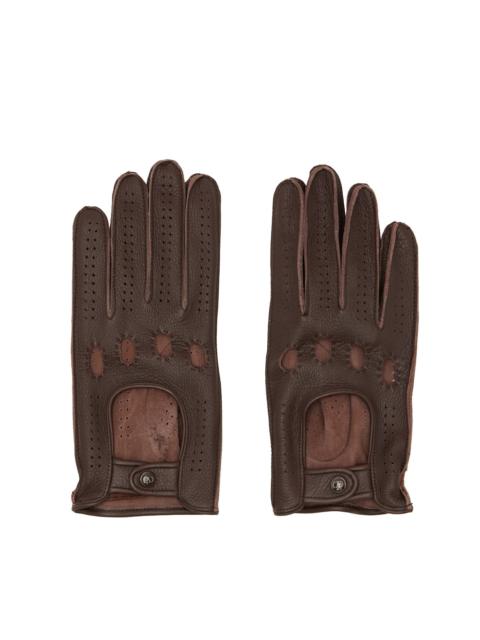 Valentino Brown VLogo Signature Gloves